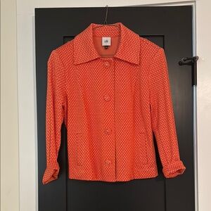 Cabi Orange Patterned Jacket